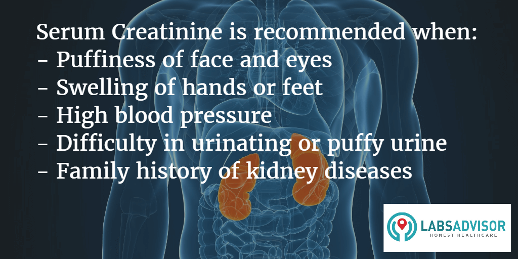 Serum Creatinine Test Symptoms by LabsAdvisor